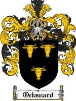 Ocksnard coat of arms family crest download