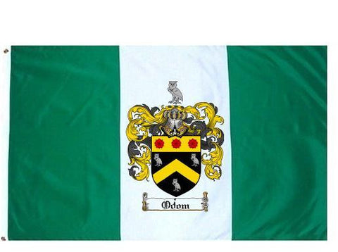 Odom family crest coat of arms flag