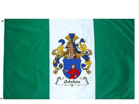 Oehrlein family crest coat of arms flag