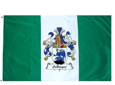 Oellinger family crest coat of arms flag
