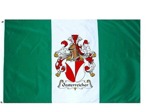 Oesterreicher family crest coat of arms flag