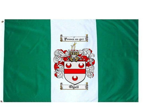 Ogell family crest coat of arms flag