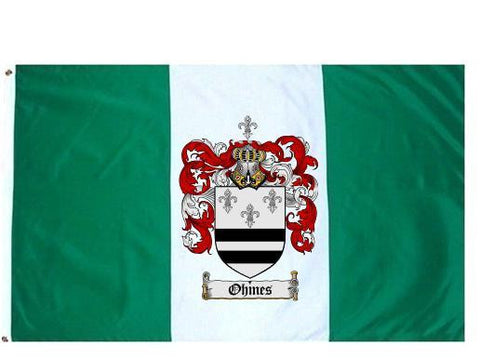 Ohmes family crest coat of arms flag