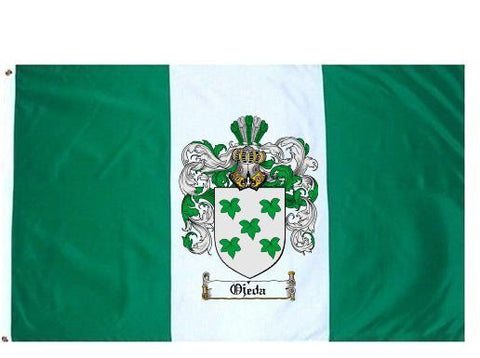 Ojeda family crest coat of arms flag