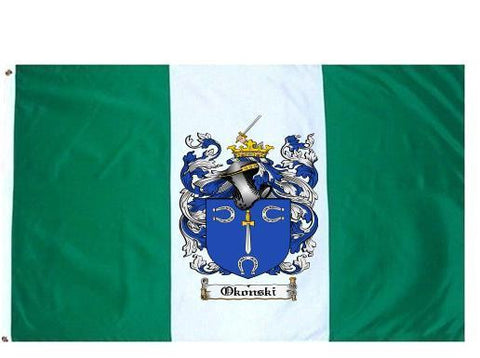 Okonski family crest coat of arms flag
