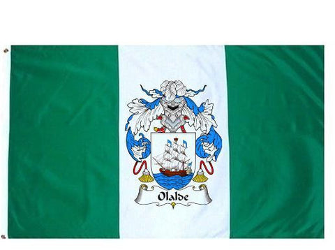 Olalde family crest coat of arms flag