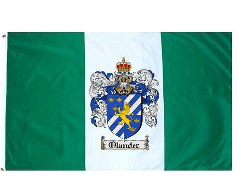 Olander family crest coat of arms flag