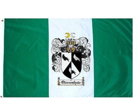 Olerenshaw family crest coat of arms flag