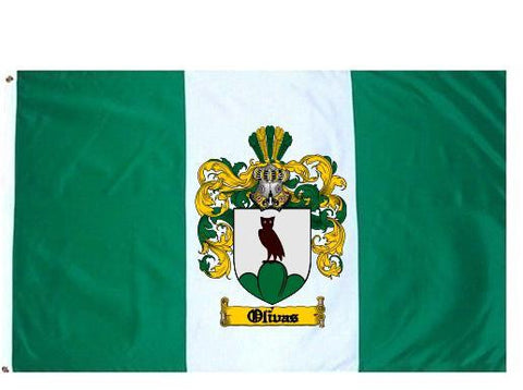 Olivas family crest coat of arms flag