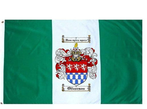 Oliverson family crest coat of arms flag