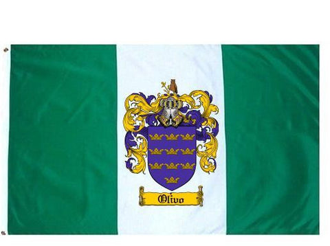 Olivo family crest coat of arms flag