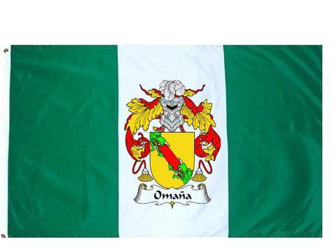Omana family crest coat of arms flag