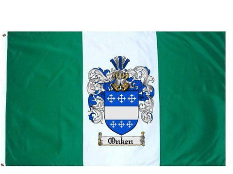 Onken family crest coat of arms flag