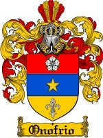Onofrio coat of arms family crest download
