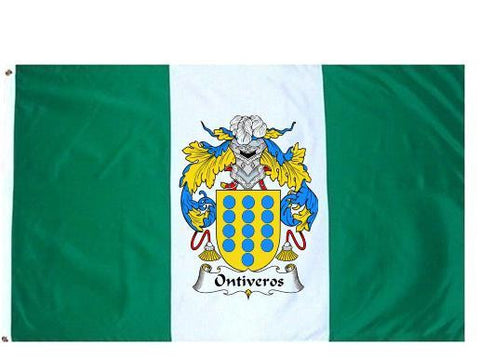 Ontiveros family crest coat of arms flag