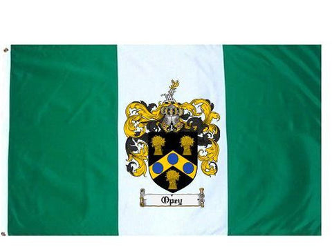 Opey family crest coat of arms flag