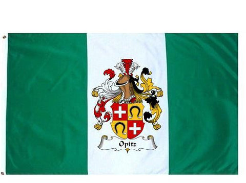 Opitz family crest coat of arms flag