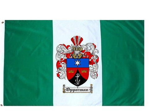 Opperman family crest coat of arms flag