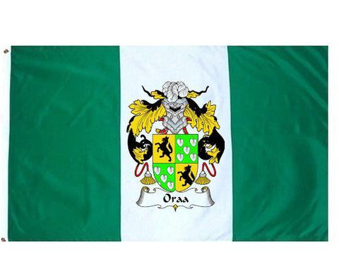 Oraa family crest coat of arms flag