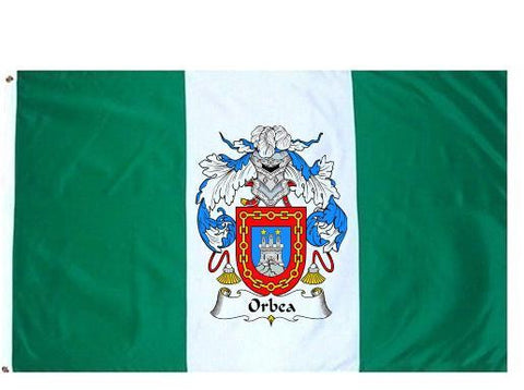 Orbea family crest coat of arms flag