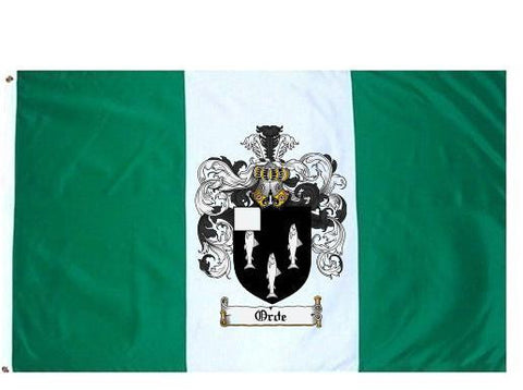 Orde family crest coat of arms flag