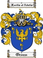 Orenn coat of arms family crest download