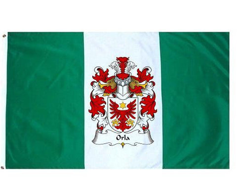 Orla family crest coat of arms flag