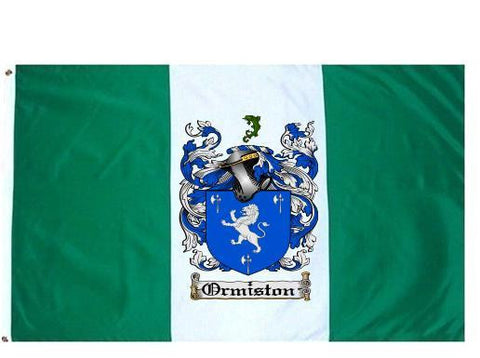 Ormiston family crest coat of arms flag