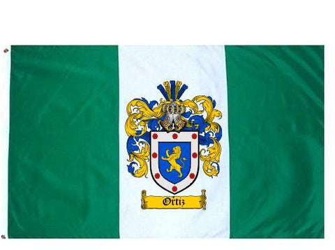 Ortiz family crest coat of arms flag