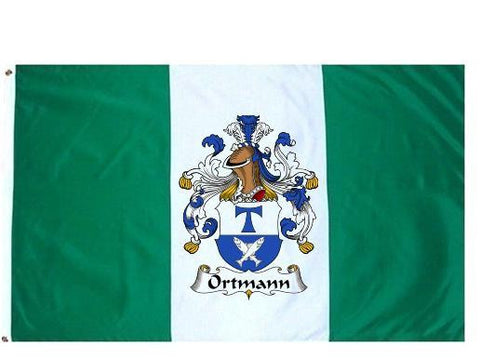 Ortmann family crest coat of arms flag