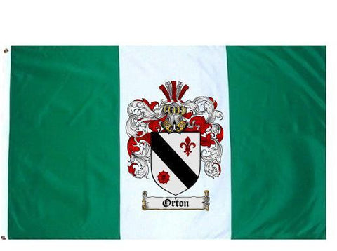 Orton family crest coat of arms flag