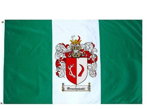 Orzechowski family crest coat of arms flag