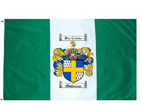 Osberne family crest coat of arms flag
