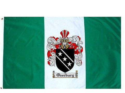 Overbury family crest coat of arms flag