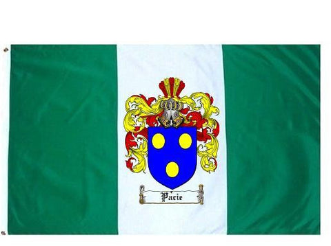 Pacie family crest coat of arms flag