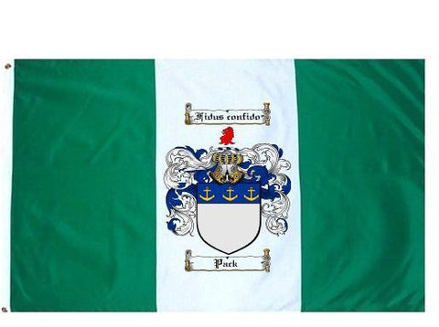 Pack family crest coat of arms flag