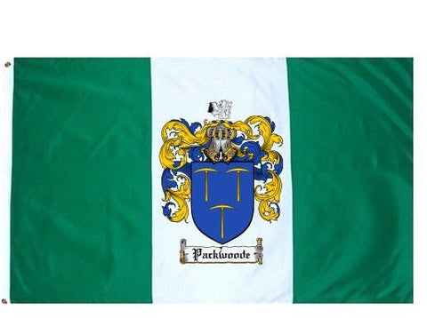 Packwoode family crest coat of arms flag