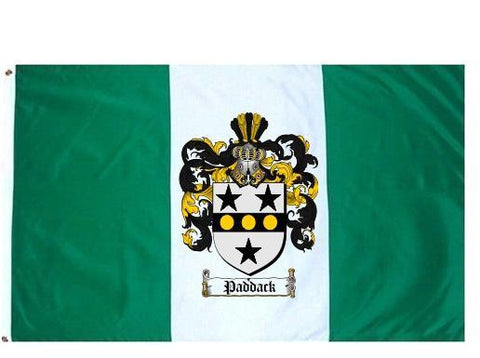 Paddack family crest coat of arms flag