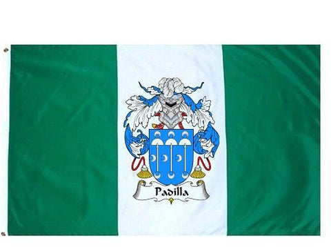 Padilla family crest coat of arms flag