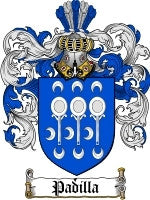 Padillla coat of arms family crest download
