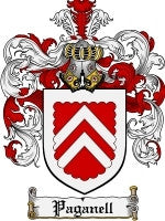Paganell coat of arms family crest download