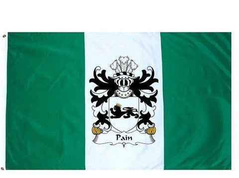 Pain family crest coat of arms flag