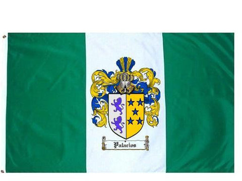 Palacios family crest coat of arms flag
