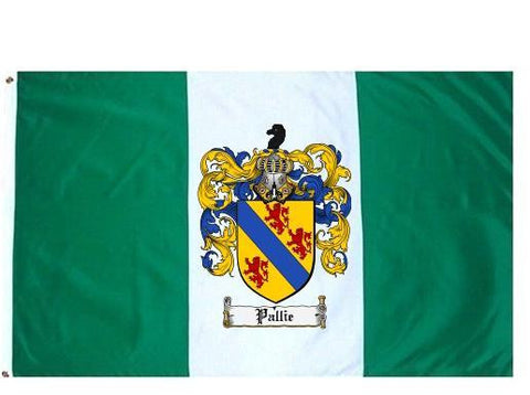 Pallie family crest coat of arms flag