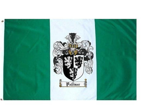 Pallisar family crest coat of arms flag