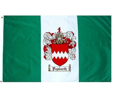 Papworth family crest coat of arms flag