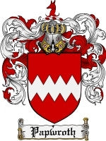 Papwroth coat of arms family crest download