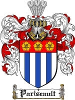 Pariseault coat of arms family crest download