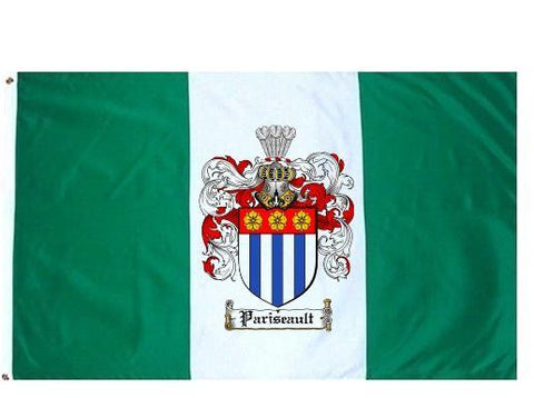 Pariseault family crest coat of arms flag