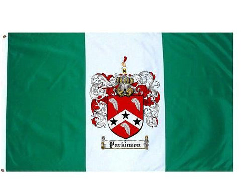 Parkinson family crest coat of arms flag